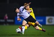 7 February 2023; Ryan O'Kane of Dundalk and Hugh Douglas of Wexford during the Pre-Season Friendly match between Dundalk and Wexford at Oriel Park in Dundalk, Louth. Photo by Ben McShane/Sportsfile