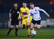 7 February 2023; Paul Doyle of Dundalk and Aaron Robinson of Wexford during the Pre-Season Friendly match between Dundalk and Wexford at Oriel Park in Dundalk, Louth. Photo by Ben McShane/Sportsfile