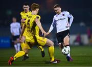7 February 2023; Paul Doyle of Dundalk in action against Hugh Douglas of Wexford during the Pre-Season Friendly match between Dundalk and Wexford at Oriel Park in Dundalk, Louth. Photo by Ben McShane/Sportsfile