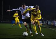 7 February 2023; James Crawford of Wexford and Archie Davies of Dundalk during the Pre-Season Friendly match between Dundalk and Wexford at Oriel Park in Dundalk, Louth. Photo by Ben McShane/Sportsfile