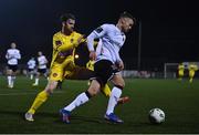 7 February 2023; Paul Doyle of Dundalk and Garry Armstrong of Wexford during the Pre-Season Friendly match between Dundalk and Wexford at Oriel Park in Dundalk, Louth. Photo by Ben McShane/Sportsfile