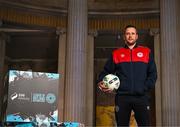 8 February 2023; St Patrick's Athletic manager Tim Clancy at the launch of the SSE Airtricity League of Ireland 2023 season held at City Hall in Dublin. Photo by Stephen McCarthy/Sportsfile