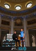 8 February 2023; UCD manager Andy Myler and Jack Keaney at the launch of the SSE Airtricity League of Ireland 2023 season held at City Hall in Dublin. Photo by Stephen McCarthy/Sportsfile
