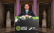 8 February 2023; Mark Scanlon, League of Ireland director, at the launch of the SSE Airtricity League of Ireland 2023 season held at City Hall in Dublin. Photo by Stephen McCarthy/Sportsfile