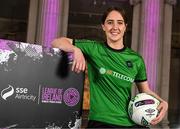 8 February 2023; Karen Duggan of Peamount United at the launch of the SSE Airtricity League of Ireland 2023 season held at City Hall in Dublin. Photo by Stephen McCarthy/Sportsfile