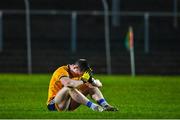 8 February 2023; Tomas Crean of DCU Dóchas Éireann reacts after the final whistle after his side's defeat in the Electric Ireland HE GAA Sigerson Cup Semi-Final match between UL and DCU Dochas Éireann at Netwatch Cullen Park in Carlow. Photo by Ben McShane/Sportsfile