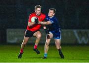 8 February 2023; Jack Murphy of University College Cork in action against Shane Cunnane of Technological University Dublin during the Electric Ireland HE GAA Sigerson Cup Semi-Final match between TU Dublin and UCC at Netwatch Cullen Park in Carlow. Photo by Ben McShane/Sportsfile
