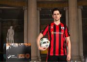 8 February 2023; Sam Verdon of Longford Town at the launch of the SSE Airtricity League of Ireland 2023 season held at City Hall in Dublin. Photo by Stephen McCarthy/Sportsfile