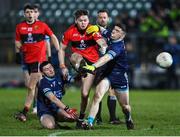 8 February 2023; Cathail O'Mahony of University College Cork in action during the Electric Ireland HE GAA Sigerson Cup Semi-Final match between TU Dublin and UCC at Netwatch Cullen Park in Carlow. Photo by Stephen Marken/Sportsfile