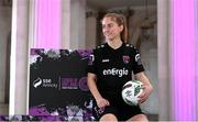 8 February 2023; Aoibheann Clancy of Wexford Youths at the launch of the SSE Airtricity League of Ireland 2023 season held at City Hall in Dublin. Photo by Seb Daly/Sportsfile