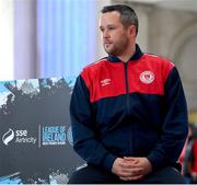 8 February 2023; St Patrick's Athletic manager Tim Clancy at the launch of the SSE Airtricity League of Ireland 2023 season held at City Hall in Dublin. Photo by Seb Daly/Sportsfile