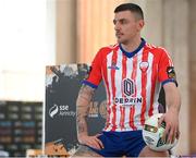 8 February 2023; Enda Curran of Treaty United at the launch of the SSE Airtricity League of Ireland 2023 season held at City Hall in Dublin. Photo by Seb Daly/Sportsfile