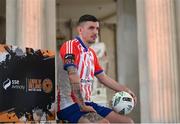 8 February 2023; Enda Curran of Treaty United at the launch of the SSE Airtricity League of Ireland 2023 season held at City Hall in Dublin. Photo by Seb Daly/Sportsfile