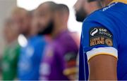 8 February 2023; League of Ireland branding on the Waterford FC jersey at the launch of the SSE Airtricity League of Ireland 2023 season held at City Hall in Dublin. Photo by Seb Daly/Sportsfile