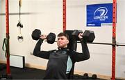 9 February 2023; Max O'Reilly during a Leinster Rugby gym session at Enniscorthy RFC in Wexford. Photo by Harry Murphy/Sportsfile