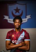 6 February 2023; Elicha Ahui poses for a portrait during a Drogheda United squad portrait session at Weaver's Park in Drogheda, Louth. Photo by Stephen McCarthy/Sportsfile