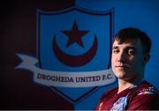 6 February 2023; Michael Leddy poses for a portrait during a Drogheda United squad portrait session at Weaver's Park in Drogheda, Louth. Photo by Stephen McCarthy/Sportsfile