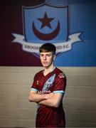 6 February 2023; Warren Davis poses for a portrait during a Drogheda United squad portrait session at Weaver's Park in Drogheda, Louth. Photo by Stephen McCarthy/Sportsfile
