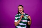 7 February 2023; Melissa O'Kane poses for a portrait during a Shamrock Rovers squad portrait session at Roadstone Group Sports Club in Dublin. Photo by Stephen McCarthy/Sportsfile