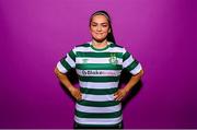 7 February 2023; Alannah McEvoy poses for a portrait during a Shamrock Rovers squad portrait session at Roadstone Group Sports Club in Dublin. Photo by Stephen McCarthy/Sportsfile