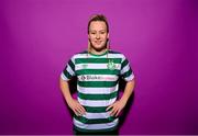 7 February 2023; Lauren Kelly poses for a portrait during a Shamrock Rovers squad portrait session at Roadstone Group Sports Club in Dublin. Photo by Stephen McCarthy/Sportsfile