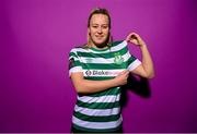 7 February 2023; Lauren Kelly poses for a portrait during a Shamrock Rovers squad portrait session at Roadstone Group Sports Club in Dublin. Photo by Stephen McCarthy/Sportsfile