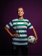 7 February 2023; Stephanie Roche poses for a portrait during a Shamrock Rovers squad portrait session at Roadstone Group Sports Club in Dublin. Photo by Stephen McCarthy/Sportsfile