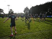 9 February 2023; Michael Ala'alatoa, centre, during a Leinster Rugby open training session at Wexford Wanderers RFC in Wexford. Photo by Harry Murphy/Sportsfile