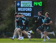 9 February 2023; Leinster players including Luke McGrath, front, during a Leinster Rugby open training session at Wexford Wanderers RFC in Wexford. Photo by Harry Murphy/Sportsfile