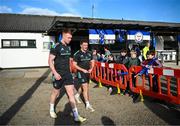 9 February 2023; Ciarán Frawley and Liam Turner during a Leinster Rugby open training session at Wexford Wanderers RFC in Wexford. Photo by Harry Murphy/Sportsfile