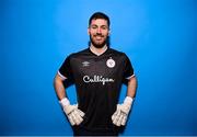 9 February 2023; Goalkeeper Scott van der Sluis poses for a portrait during a Shelbourne squad portrait session at AUL Complex in Clonsaugh, Dublin. Photo by Stephen McCarthy/Sportsfile