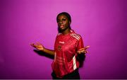 9 February 2023; Rola Olusola poses for a portrait during a Galway United squad portrait session at the Clayton Hotel in Galway. Photo by Eóin Noonan/Sportsfile