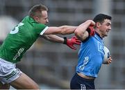5 February 2023; Colm Basquel of Dublin in action against Séan O'Dea of Limerick during the Allianz Football League Division 2 match between Limerick and Dublin at TUS Gaelic Grounds in Limerick. Photo by Sam Barnes/Sportsfile