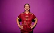 9 February 2023; Jenna Slattery poses for a portrait during a Galway United squad portrait session at the Clayton Hotel in Galway. Photo by Eóin Noonan/Sportsfile