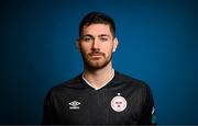 9 February 2023; Goalkeeper Scott van der Sluis poses for a portrait during a Shelbourne squad portrait session at AUL Complex in Clonsaugh, Dublin. Photo by Stephen McCarthy/Sportsfile