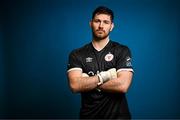9 February 2023; Goalkeeper Scott van der Sluis poses for a portrait during a Shelbourne squad portrait session at AUL Complex in Clonsaugh, Dublin. Photo by Stephen McCarthy/Sportsfile