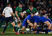 10 February 2023; Léo Carbonneau of France is tackled by Paddy McCarthy of Ireland during the U20 Six Nations Rugby Championship match between Ireland and France at Musgrave Park in Cork. Photo by Eóin Noonan/Sportsfile