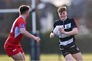 3 February 2023; Charlie Naughton of Cistercian College Roscrea during the Bank of Ireland Leinster Rugby Schools Senior Cup First Round match between Cistercian College Roscrea and Catholic University School at Terenure College RFC in Dublin. Photo by Piaras Ó Mídheach/Sportsfile