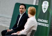 11 February 2023; FAI Director of Football Marc Canham and FAI Head of Women’s and Girl’s Football Eileen Gleeson during the FAI Female Coaching Conference at Raddison Blu Hotel in Letterkenny, Donegal. Photo by Ramsey Cardy/Sportsfile