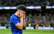 11 February 2023; Romain Ntamack of France after his side's defeat in the Guinness Six Nations Rugby Championship match between Ireland and France at the Aviva Stadium in Dublin. Photo by Seb Daly/Sportsfile