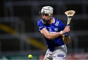 11 February 2023; Ryan Mullaney of Laois shoots to score his side's first goal during the Allianz Hurling League Division 1 Group B match between Laois and Waterford at Laois Hire O'Moore Park in Portlaoise, Laois. Photo by Piaras Ó Mídheach/Sportsfile