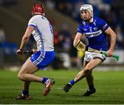 11 February 2023; Martin Phelan of Laois in action against Jack Fagan of Waterford during the Allianz Hurling League Division 1 Group B match between Laois and Waterford at Laois Hire O'Moore Park in Portlaoise, Laois. Photo by Stephen Marken/Sportsfile