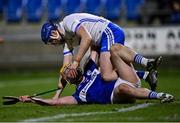 11 February 2023; Austin Gleeson of Waterford and Padraig Delaney of Laois tussle off the ball during the Allianz Hurling League Division 1 Group B match between Laois and Waterford at Laois Hire O'Moore Park in Portlaoise, Laois. Photo by Piaras Ó Mídheach/Sportsfile