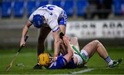 11 February 2023; Austin Gleeson of Waterford and Padraig Delaney of Laois tussle off the ball during the Allianz Hurling League Division 1 Group B match between Laois and Waterford at Laois Hire O'Moore Park in Portlaoise, Laois. Photo by Piaras Ó Mídheach/Sportsfile