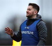 11 February 2023; DCU manager Seamus Kelly during the Electric Ireland Ashbourne Cup Semi Final between UCC and DCU at UCD in Dublin. Photo by Michael P Ryan/Sportsfile