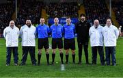 4 February 2023; Referee John Keenan with his match officials before the Allianz Hurling League Division 1 Group A match between Wexford and Galway at Chadwicks Wexford Park in Wexford. Photo by Piaras Ó Mídheach/Sportsfile