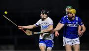 11 February 2023; Jamie Barron of Waterford in action against Ian Shanahan of Laois during the Allianz Hurling League Division 1 Group B match between Laois and Waterford at Laois Hire O'Moore Park in Portlaoise, Laois. Photo by Piaras Ó Mídheach/Sportsfile