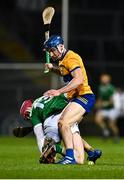 11 February 2023; Adam Hogan of Clare in action against Shane O'Brien of Limerick  during the Allianz Hurling League Division 1 Group A match between Limerick and Clare at TUS Gaelic Grounds in Limerick. Photo by Eóin Noonan/Sportsfile