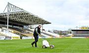 12 February 2023; Kilkenny head groundsman John Coogan lines the pitch before the Allianz Hurling League Division 1 Group B match between Kilkenny and Tipperary at UPMC Nowlan park in Kilkenny. Photo by Stephen Marken/Sportsfile