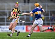 12 February 2023; Cillian Buckley of Kilkenny in action against Jake Morris of Tipperary during the Allianz Hurling League Division 1 Group B match between Kilkenny and Tipperary at UPMC Nowlan Park in Kilkenny. Photo by Piaras Ó Mídheach/Sportsfile